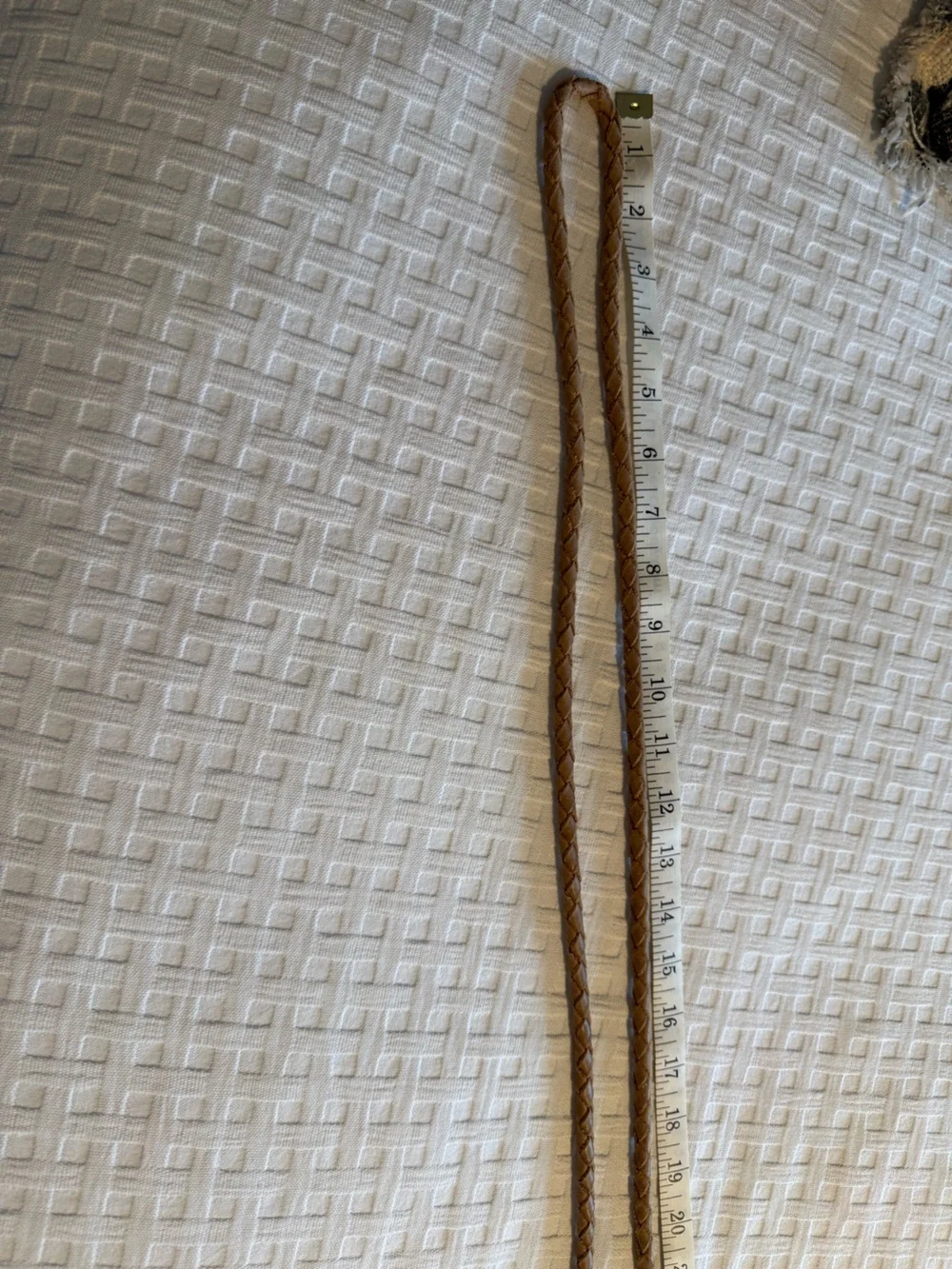 Sundance Braided Leather Tassel Strap in Tan